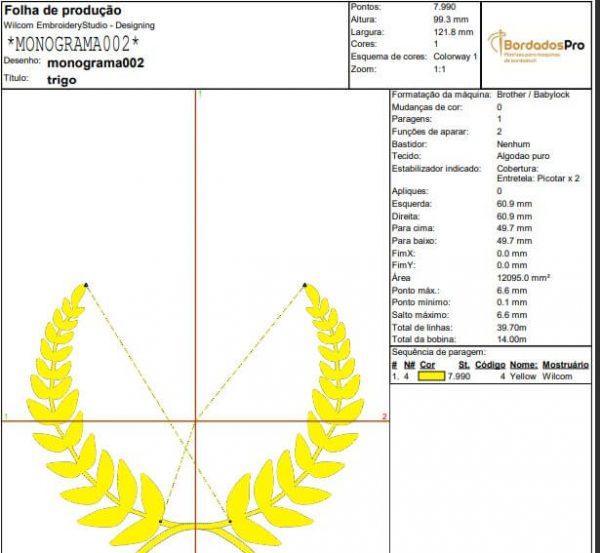 Matriz de Bordado - Monograma 02  (10016) - Image 2