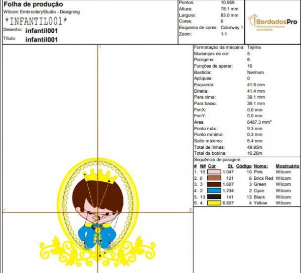 Matriz de Bordado - Infantil Príncipe (10012) - Image 2