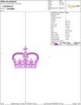 Matriz de Bordado - Coroa (10035) - Image 2