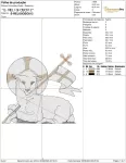 Matriz de Bordado - Religioso Cordeiro (10059) - Image 3