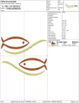 Matriz de Bordado - Religioso peixes (10069) - Image 3