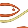 Matriz de Bordado - Religioso peixes (10069) - Image 2