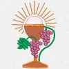 Matriz de Bordado - Religioso Cálice Trigo e Uva  (10078) - Image 2