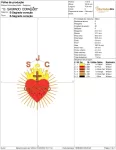 Matriz de Bordado - Sagrado Coração  (10098) - Imagem 2