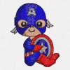 Matriz de Bordado - Capitão América Baby (10173)