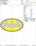 Matriz de Bordado - Símbolo do Batman (10171) - Image 2
