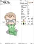 Matriz de Bordado - Lanterna Verde Baby (10178) - Image 2