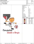 Matriz de Bordado - São Paulo Infantil campões Desde o Berço (10230) - Image 2